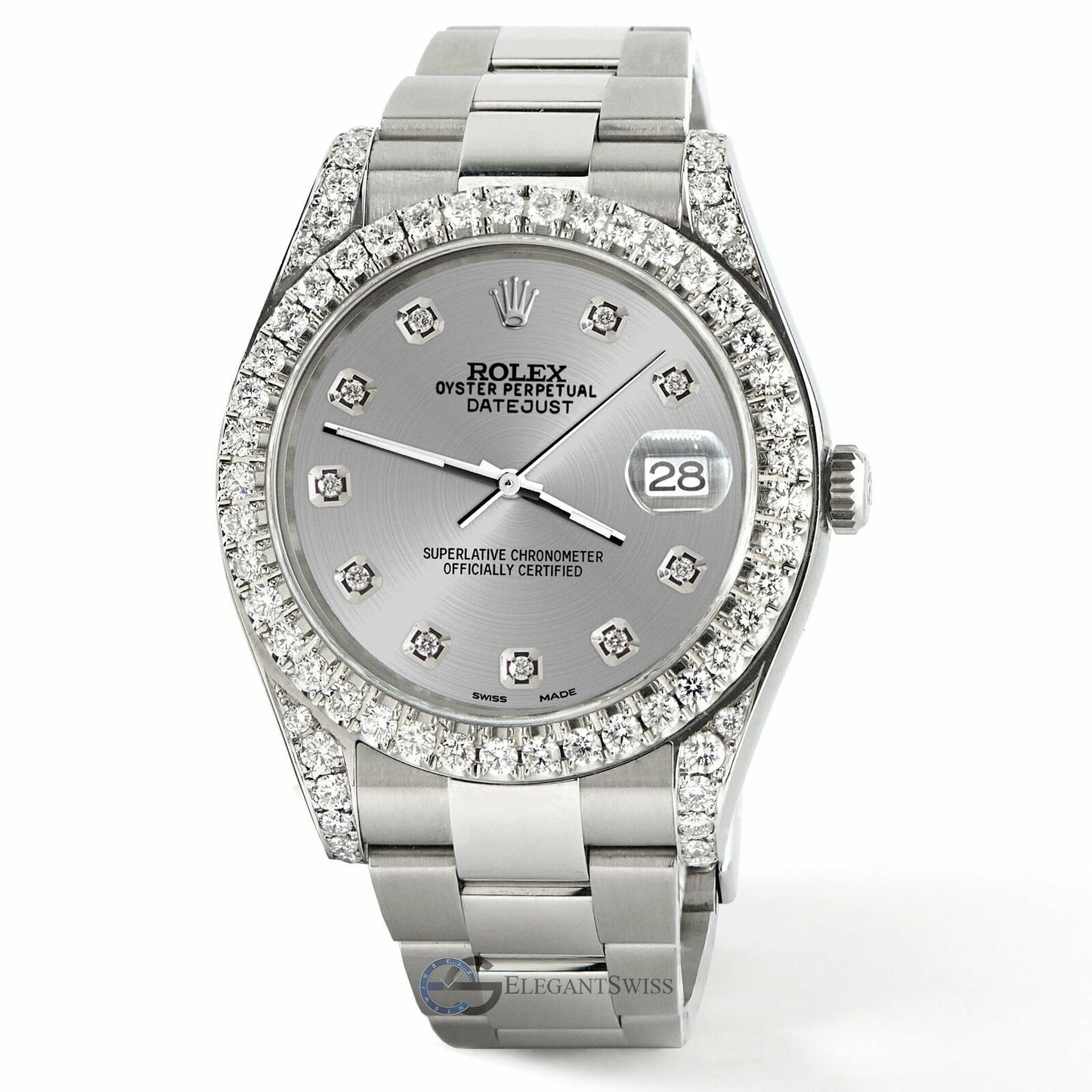 title:Rolex Datejust 41 126300 4.4CT Diamond Bezel/Lugs/Silver Dial,  TFJ-142508750;color:not applicable