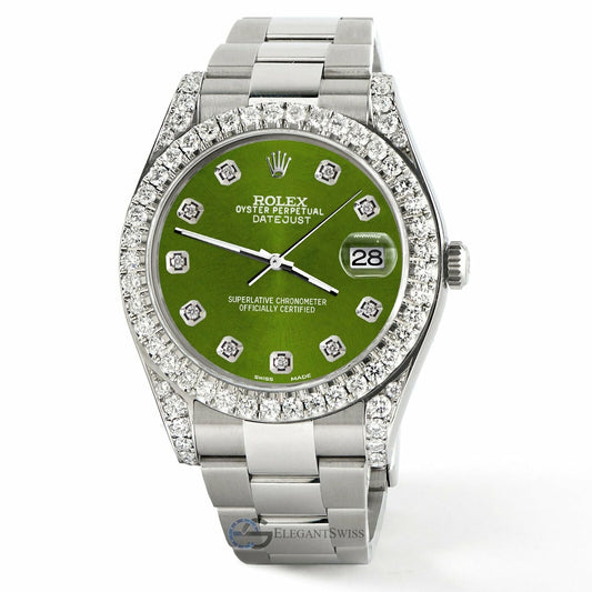 title:Rolex Datejust 41 126300 4.4CT Diamond Bezel/Lugs/Royal Green Dial,  TFJ-142508741;color:not applicable