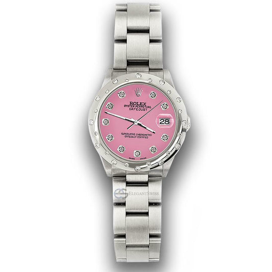 title:Rolex Datejust Midsize 31mm Domed 24 Diamonds Bezel/Hot Pink Dial Watch 78240 TFJ-142508738;color:not applicable