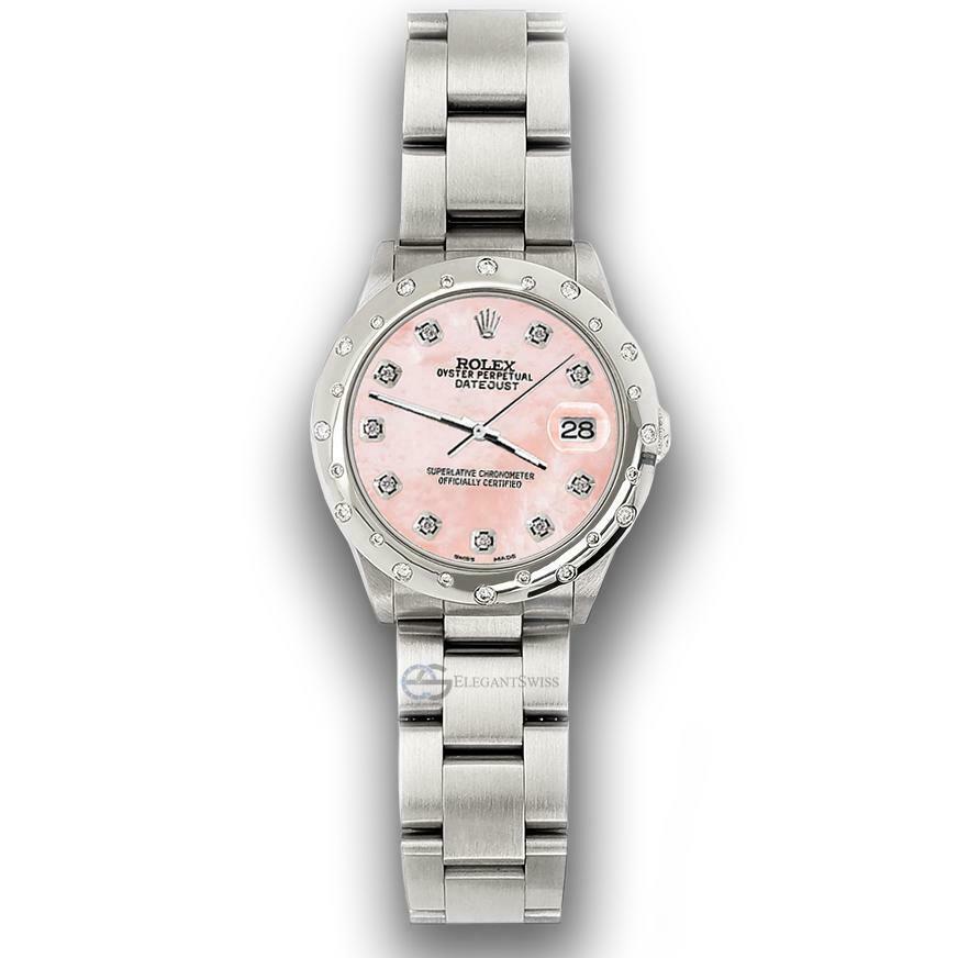 title:Rolex Datejust Midsize 31mm Domed 24 Diamonds Bezel/Royal Pink MOP Dial  TFJ-142508740;color:not applicable