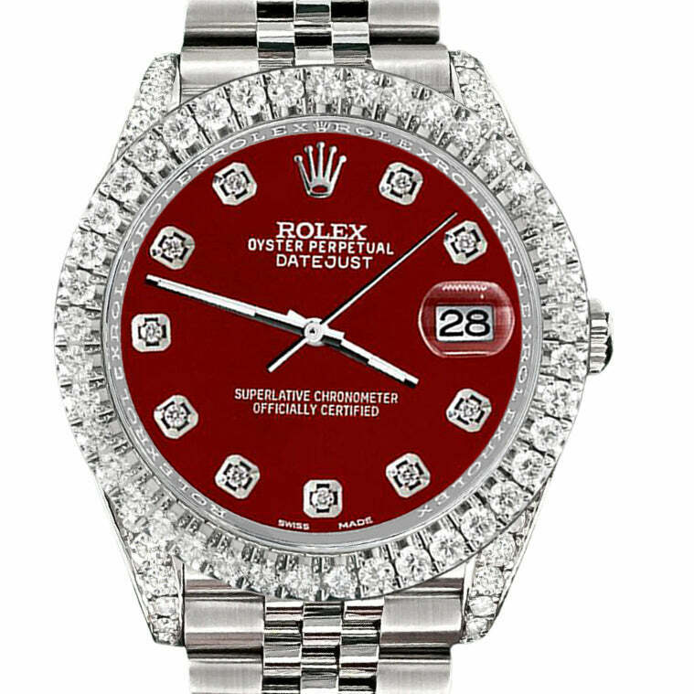 title:Rolex Datejust Diamond Bezel/Lugs/Imperial Red  TFJ-142508598;color:not applicable