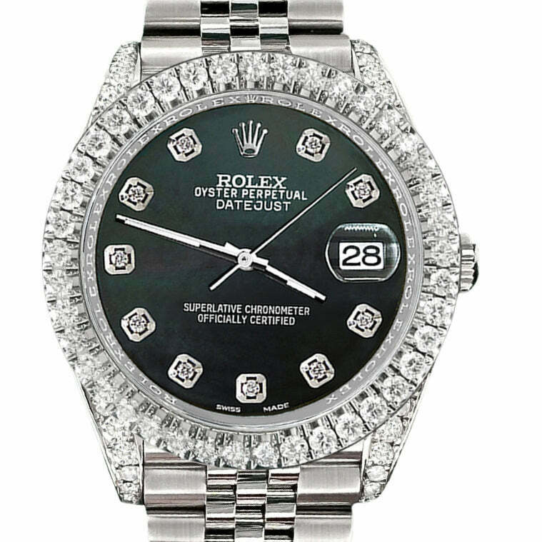 title:Rolex Datejust   Diamond Bezel/Lugs/Black MOP   TFJ-142508594;color:not applicable