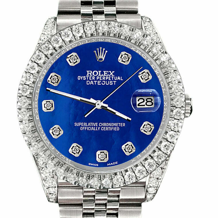 title:Rolex Datejust   Diamond Bezel/Lugs/Royal Blue MOP  TFJ-142508591;color:not applicable