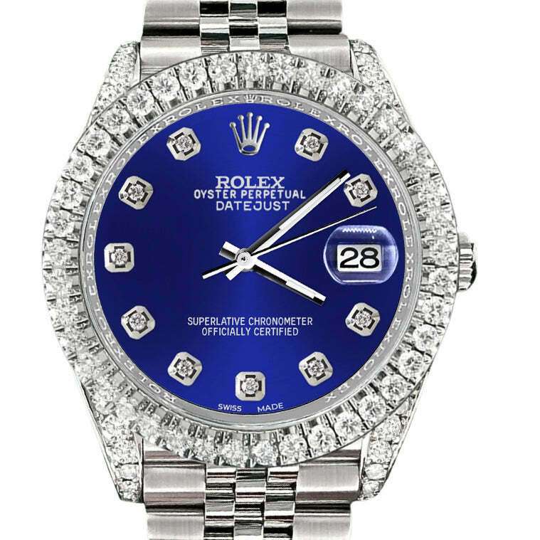 title:Rolex Datejust  Diamond Bezel/Lugs/Navy Blue  TFJ-142508589;color:not applicable