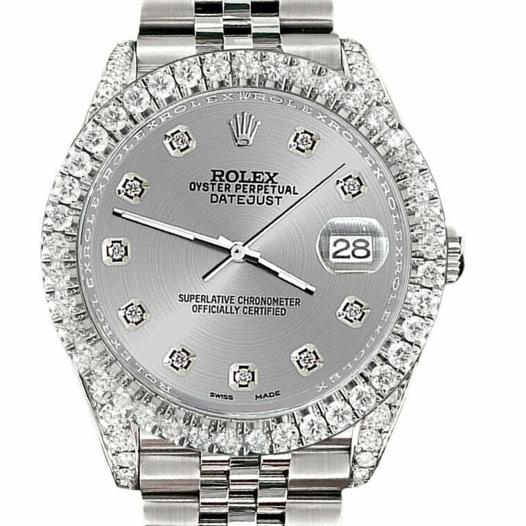 title:Rolex Datejust 41 4.4CT Diamond Bezel/Lugs/Gray Dial  TFJ-142508577;color:not applicable