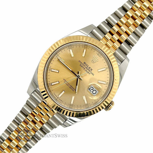 title:Rolex Datejust 41 126333 Champagne Dial Steel/Yellow Gold Jubilee Box Papers TFJ-142508565;color:not applicable