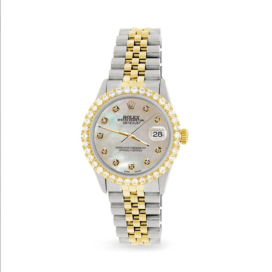 title:Rolex Datejust 2-Tone Watch 3.05ct Diamond Bezel/Champagne MOP Diamond Dial TFJ-142508559;color:not applicable