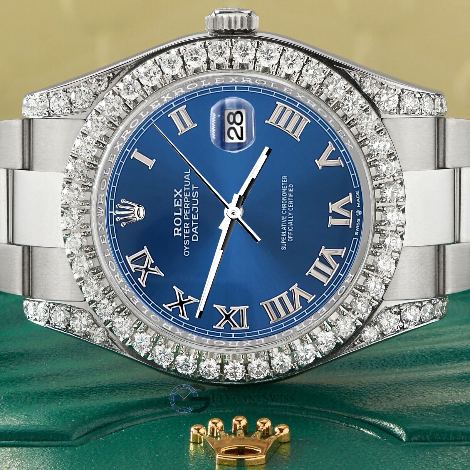 title:Rolex Datejust II 41mm Watch 4.5CT Diamond Watch With Blue Roman Dial Box Paper TFJ-142508220;color:not applicable