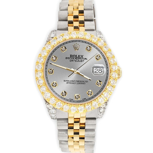 title:Rolex Datejust 31mm 2-Tone 178273 Watch 4.4ct Diamond Grey Dial/Bezel/Case/Lugs TFJ-142508087;color:not applicable