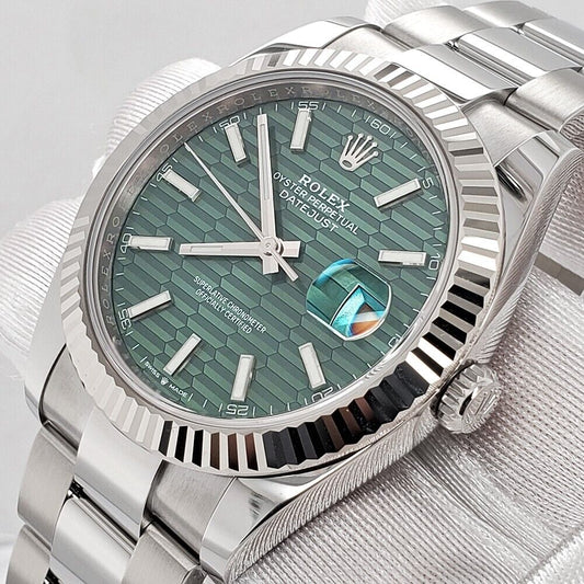 title:Unworn Rolex Datejust 41 126334 Green Motif Dial��������������������� Watch 2023 Box papers TFJ-142507960;color:not applicable