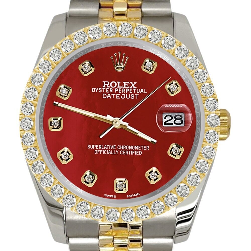 title:Rolex Datejust  Diamond Bezel/Red MOP Jubilee Watch TFJ-142507947;color:not applicable