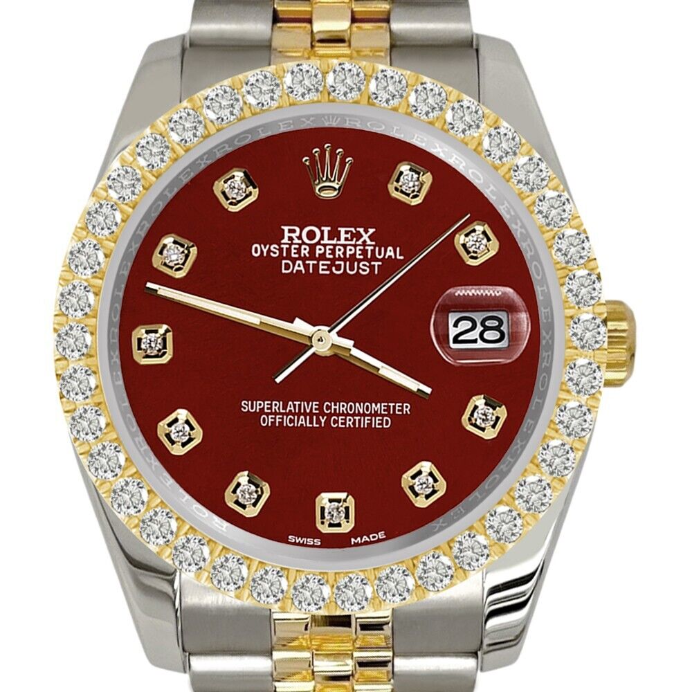 title:Rolex Datejust  Diamond Bezel/Imperial Red Dial Jubilee Watch TFJ-142507946;color:not applicable