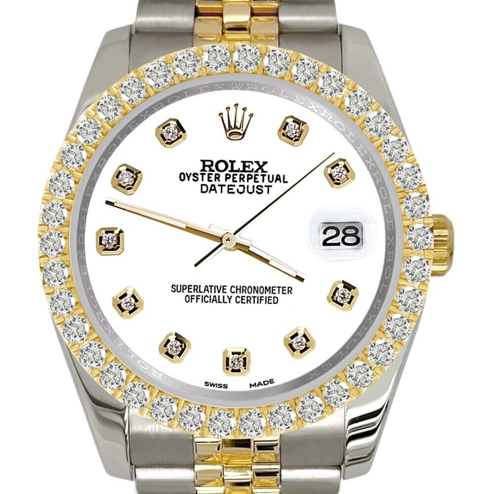 title:Rolex Datejust 36mm 2-Tone  Diamond Bezel/White Dial Jubilee Watch TFJ-142507940;color:not applicable