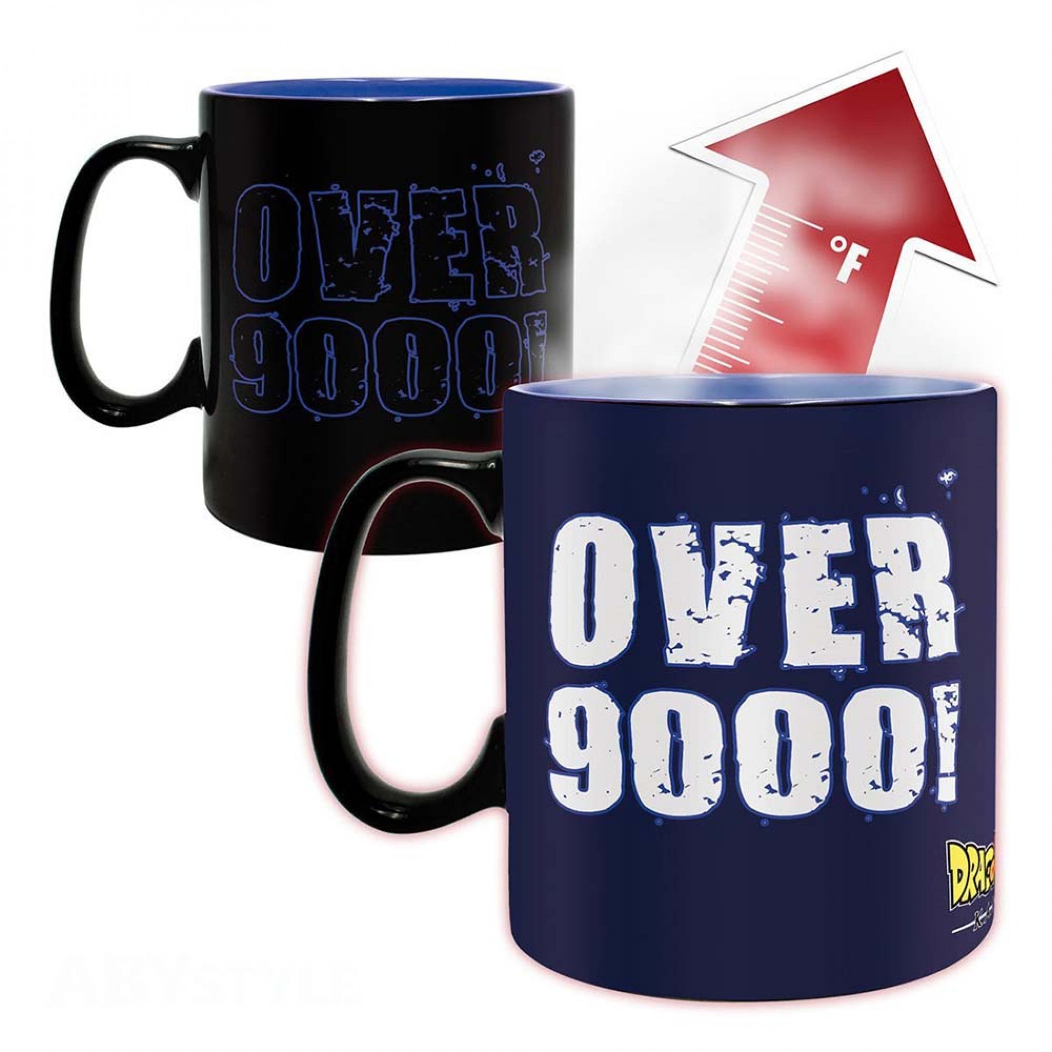 title:Dragon Ball Z Over 9000! Vegeta 11oz Heat Change Ceramic Mug;color:Black