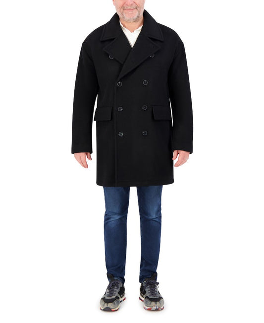 Hudson Jeans Men's Oversized Wool Peacoat