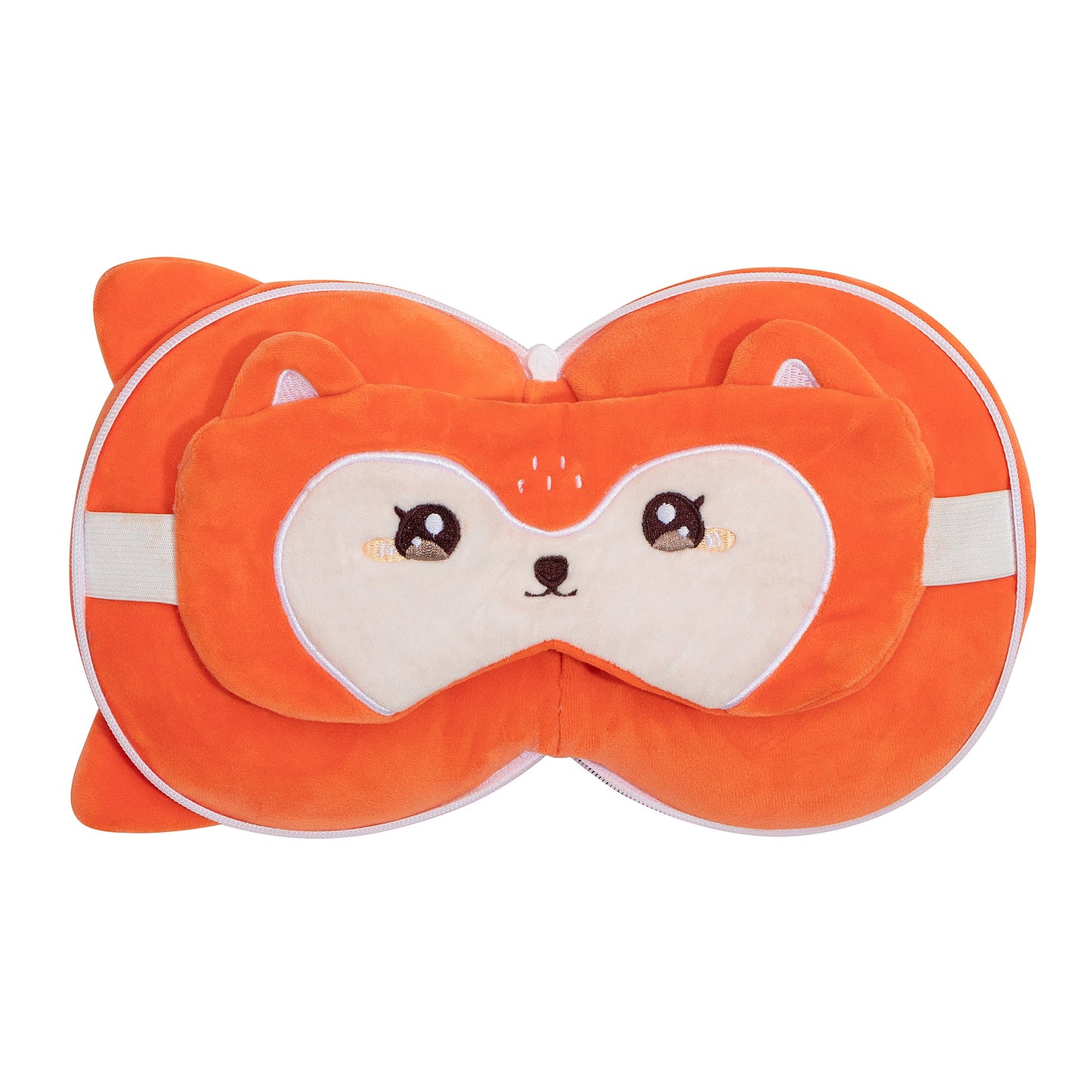 Kids 2-in-1 Travel Pillow and Eye Mask Animal Plush Soft Eye Mask Blindfold for Sleeping, Nights and Travel