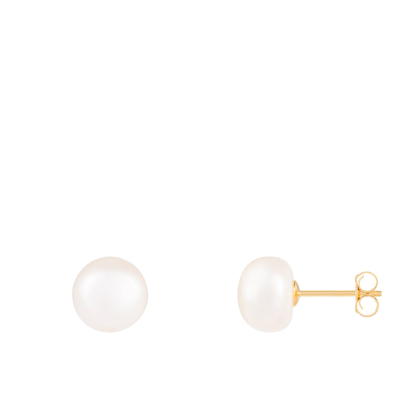 title:Splendid Pearls Pearl Studs 14K;color:White