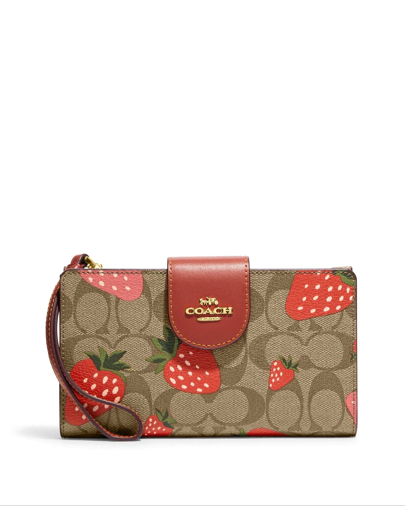 Strawberry discount wallet coach