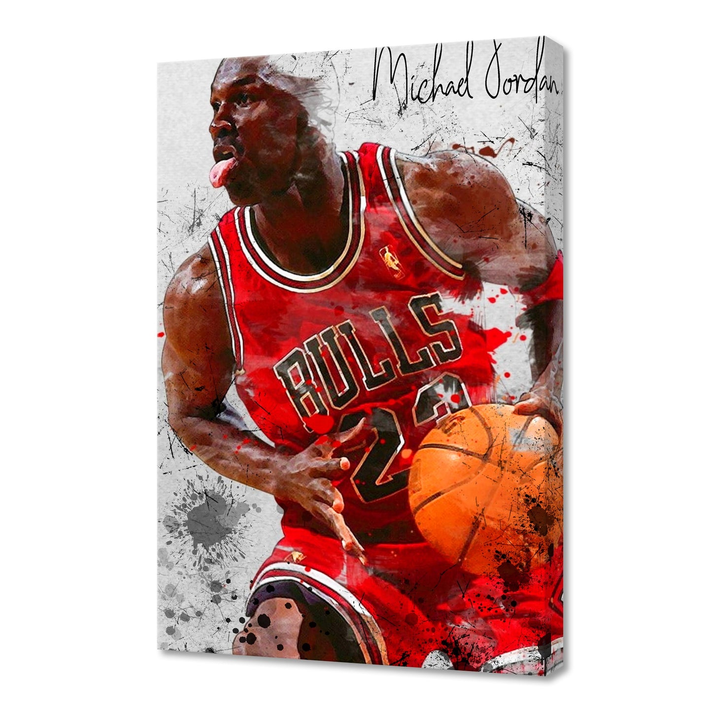 Michael Jordan Basketball Fine Art Stretched Canvas