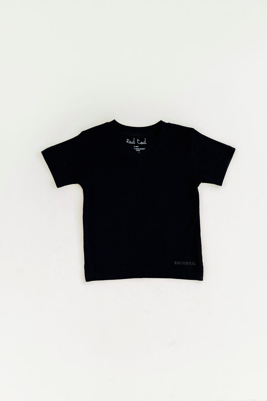 title:Black Bamboo V neck;color:Black