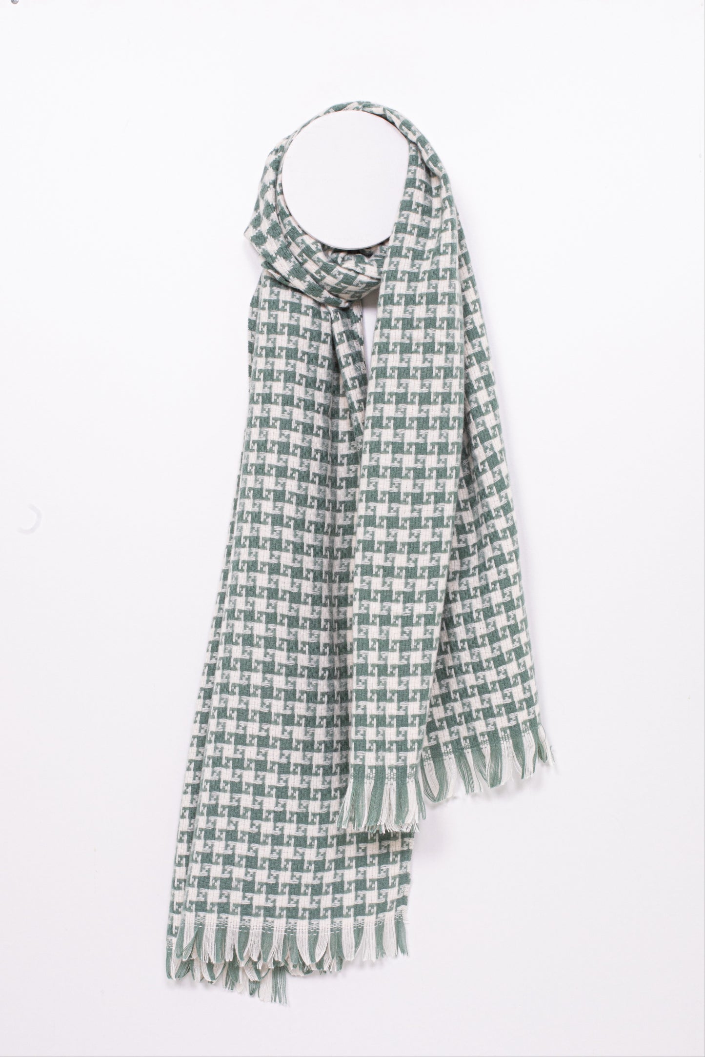 di firenze Cold Weather Checkered Print Oblong Scarf