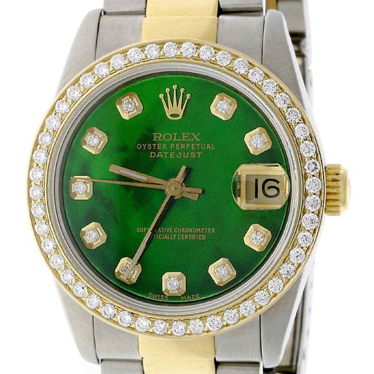 title:Rolex Datejust Midsize 2-Tone Gold/Steel 31mm Oyster w/MOP Diamond Dial &amp; Bezel TFJ-142508103;color:not applicable