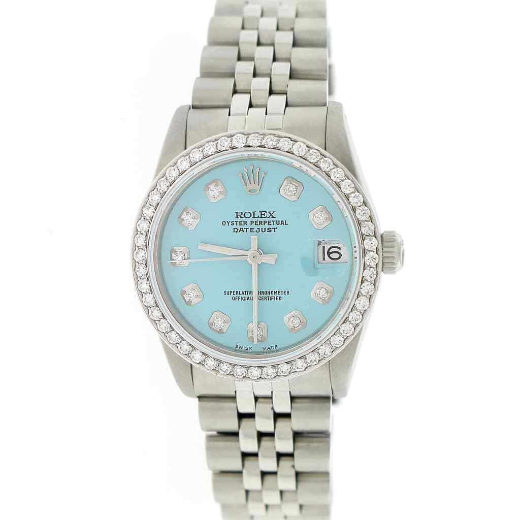 title:Rolex Datejust Midsize 31mm Steel Jubilee w/Celeste Blue Dial &amp; Diamond Bezel TFJ-142508064;color:not applicable