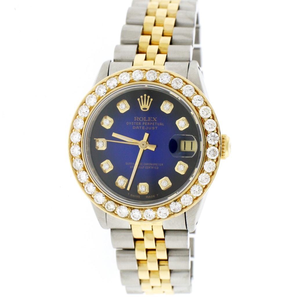 title:Rolex Datejust 2-Tone Gold/Steel 31mm Womens w/Blue Diamond Dial   TFJ-142508059;color:not applicable