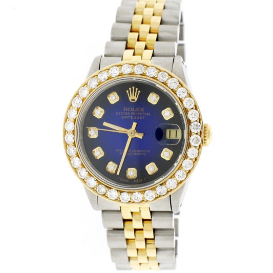 title:Rolex Datejust 2-Tone Gold/Steel 31mm Womens w/Blue Diamond Dial   TFJ-142508059;color:not applicable