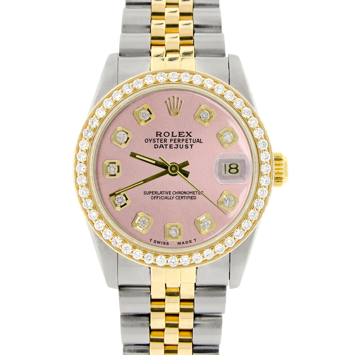 title:Rolex Datejust 2-Tone Gold/Steel 31mm Womens w/Orchid Pink Dial &amp; Diamond Bezel TFJ-142508047;color:not applicable