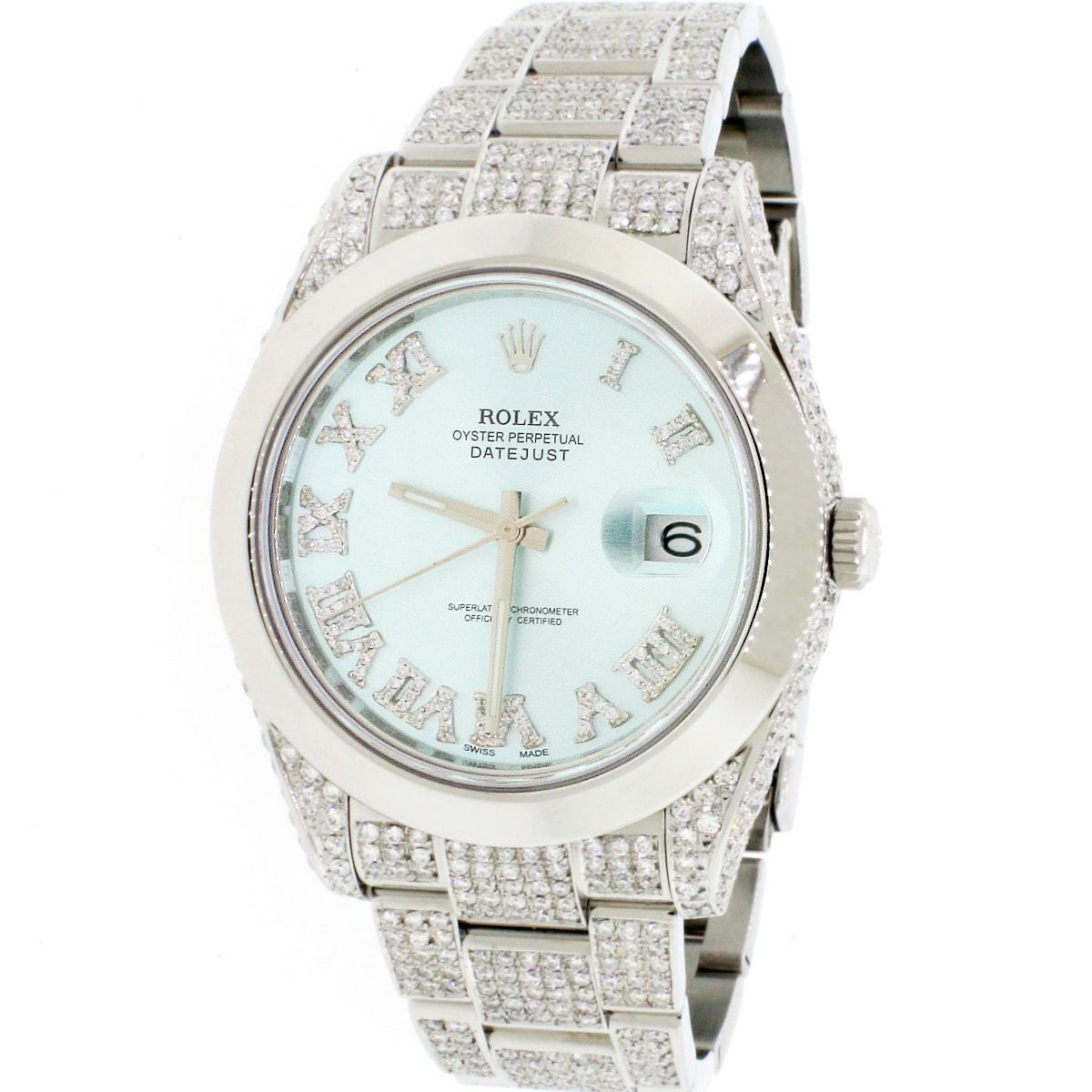 title:Rolex Datejust II 41mm 10.52Ct Diamond Case/Lugs/Bracelet/Roman  TFJ-142508035;color:not applicable