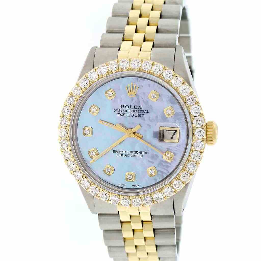 title:Rolex Datejust 2-Tone 36MM Jubilee Watch w/MOP Diamond Dial &amp; 2.7CT Bezel TFJ-142508159;color:not applicable