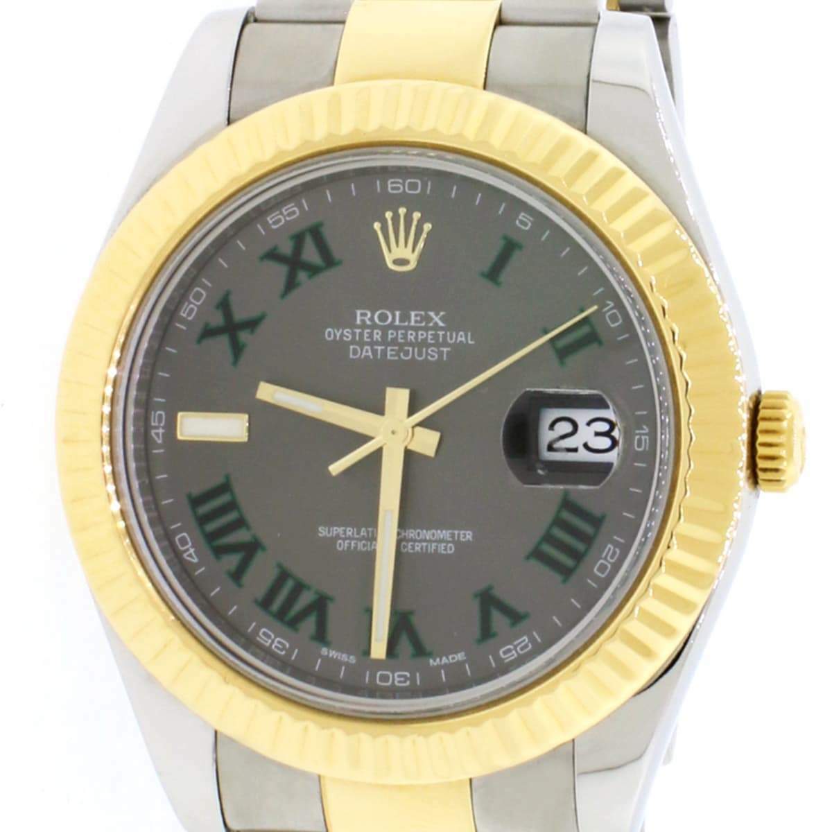 title:Rolex Datejust II 41MM 2-Tone Watch Grey Dial With Roman Numerals  TFJ-142508116;color:not applicable