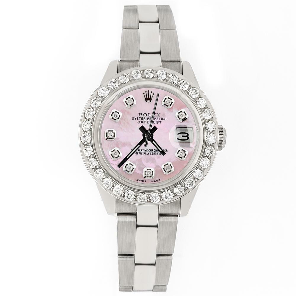 title:Rolex Datejust 26mm 1.3ct Diamond Bezel/Pink MOP Dial Oyster Steel Watch TFJ-142508114;color:not applicable