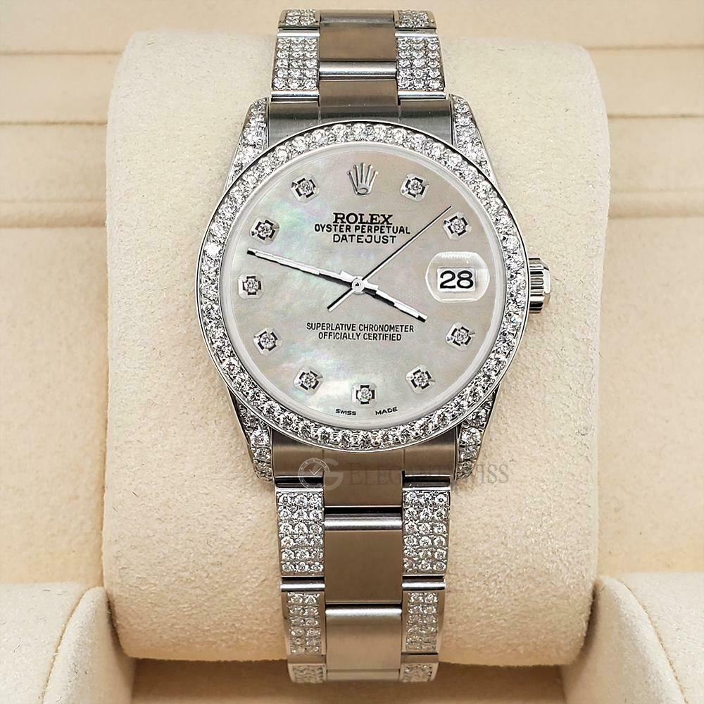 title:Rolex Datejust 31mm 3.5ct Diamond Bezel/Lugs/Bracelet/Champagne MOP Dial Watch TFJ-142508808;color:not applicable