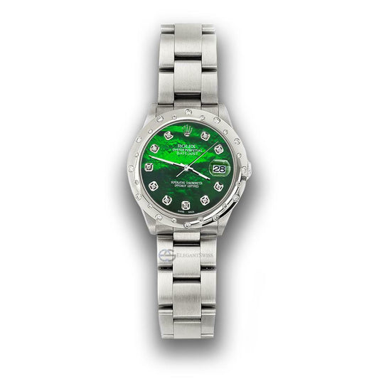 title:Rolex Datejust Midsize 31mm Domed 24 Diamonds Bezel/Emerald Green Dial  TFJ-142508790;color:not applicable