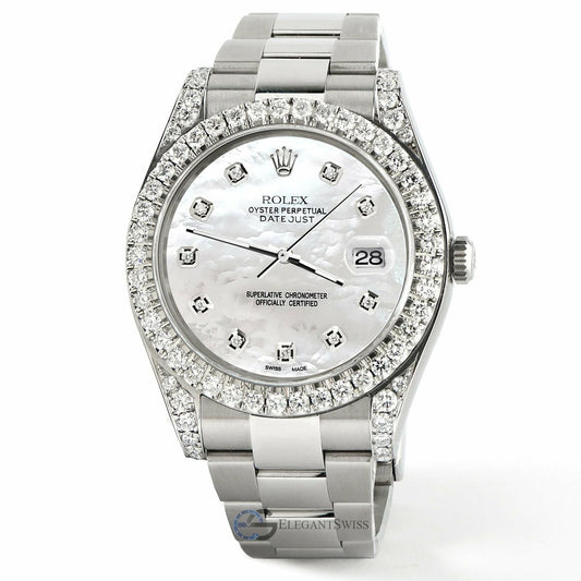 title:Rolex Datejust 41 126300 4.4CT Diamond Bezel/Lugs/White MOP Dial,  TFJ-142508768;color:not applicable