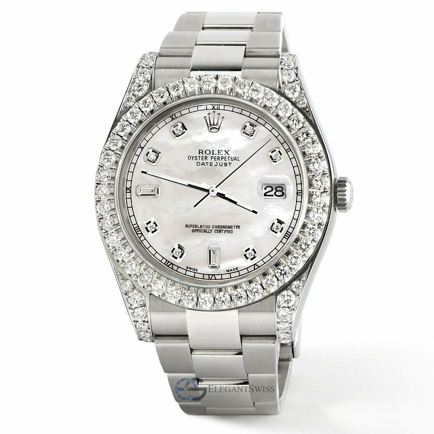 title:Rolex Datejust 41 126300 4.4CT Diamond Bezel/Lugs/White MOP Dial,  TFJ-142508763;color:not applicable