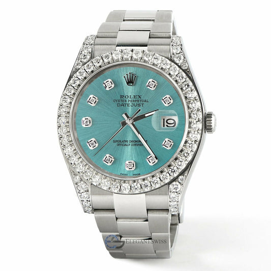 title:Rolex Datejust 41 126300 4.4CT Diamond Bezel/Lugs/Ice Blue Dial,  TFJ-142508754;color:not applicable