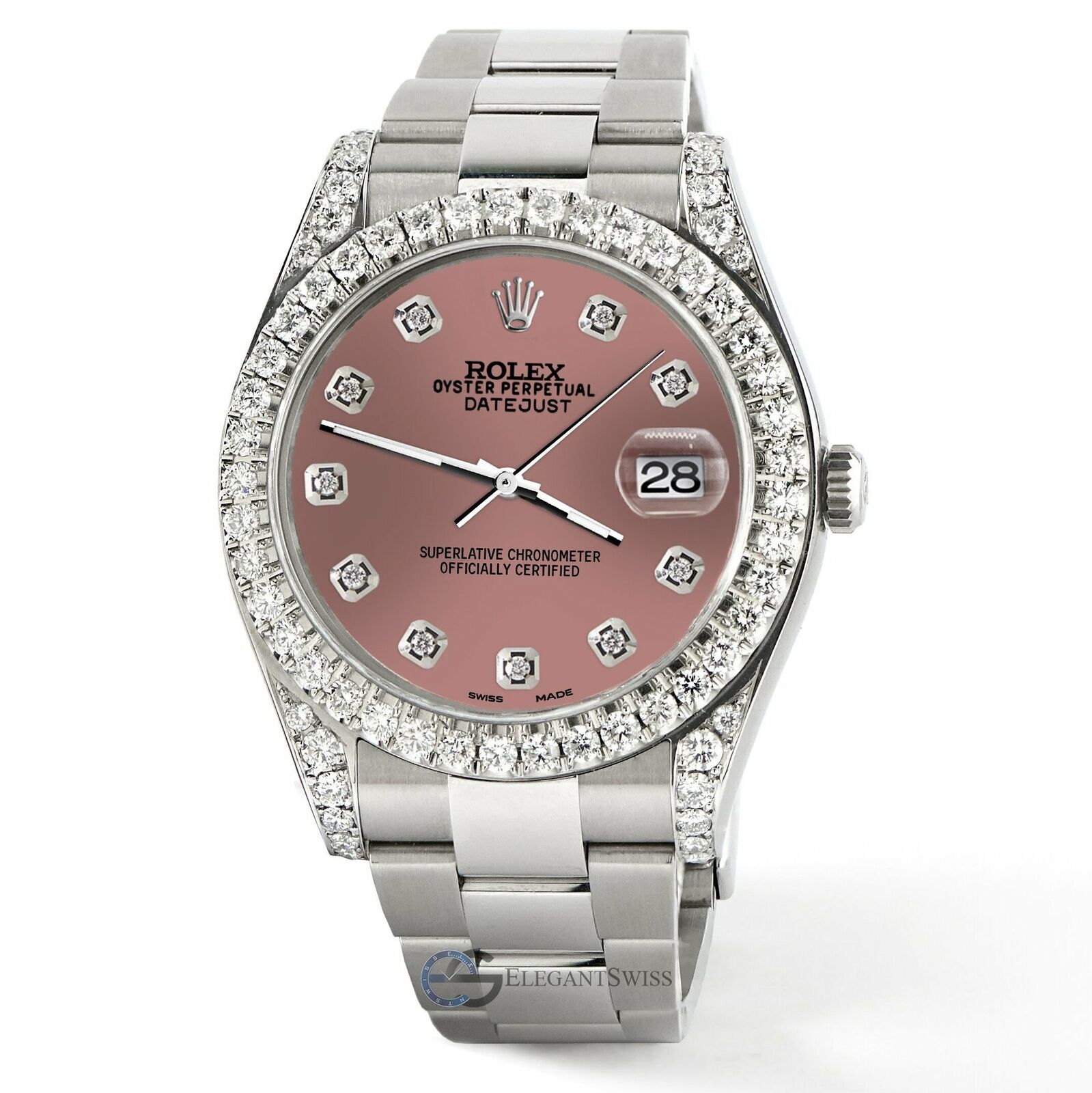 title:Rolex Datejust 41 126300 4.4CT Diamond Bezel/Lugs/Salmon Dial,  TFJ-142508757;color:not applicable