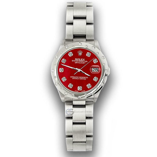 title:Rolex Datejust Midsize 31mm Domed 24 Diamonds Bezel/Red MOP Dial Watch 78240 TFJ-142508735;color:not applicable