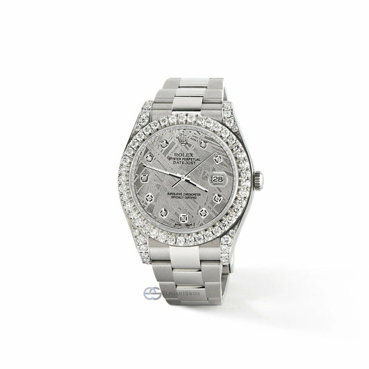 title:Rolex Datejust 41 126300 4.4CT Diamond Bezel/Lugs/Meteorite Dial  TFJ-142508701;color:not applicable