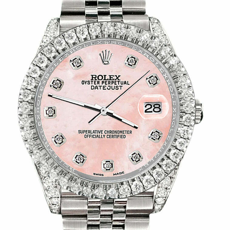 title:Rolex Datejust 41 4.4CT Diamond Bezel/Lugs/Royal Pink MOP  TFJ-142508580;color:not applicable