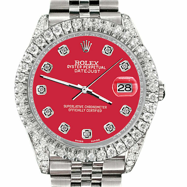 title:Rolex Datejust 41 4.4CT Diamond Bezel/Lugs/Scarlet Red  TFJ-142508578;color:not applicable