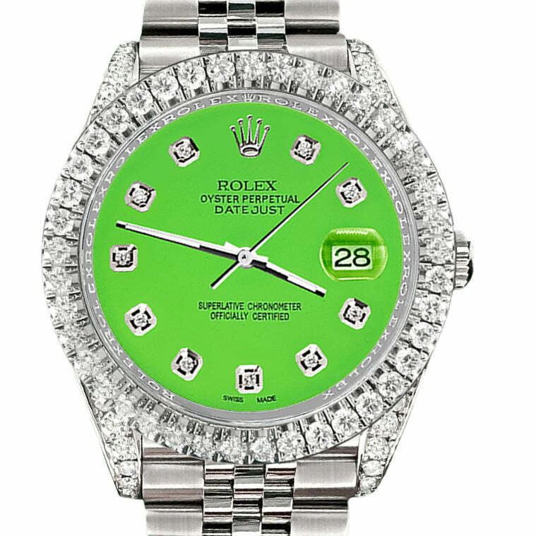 title:Rolex Datejust  Diamond Bezel/Lugs/Green  Jubilee Watch  TFJ-142508574;color:not applicable