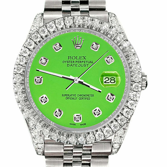 title:Rolex Datejust  Diamond Bezel/Lugs/Green  Jubilee Watch  TFJ-142508574;color:not applicable