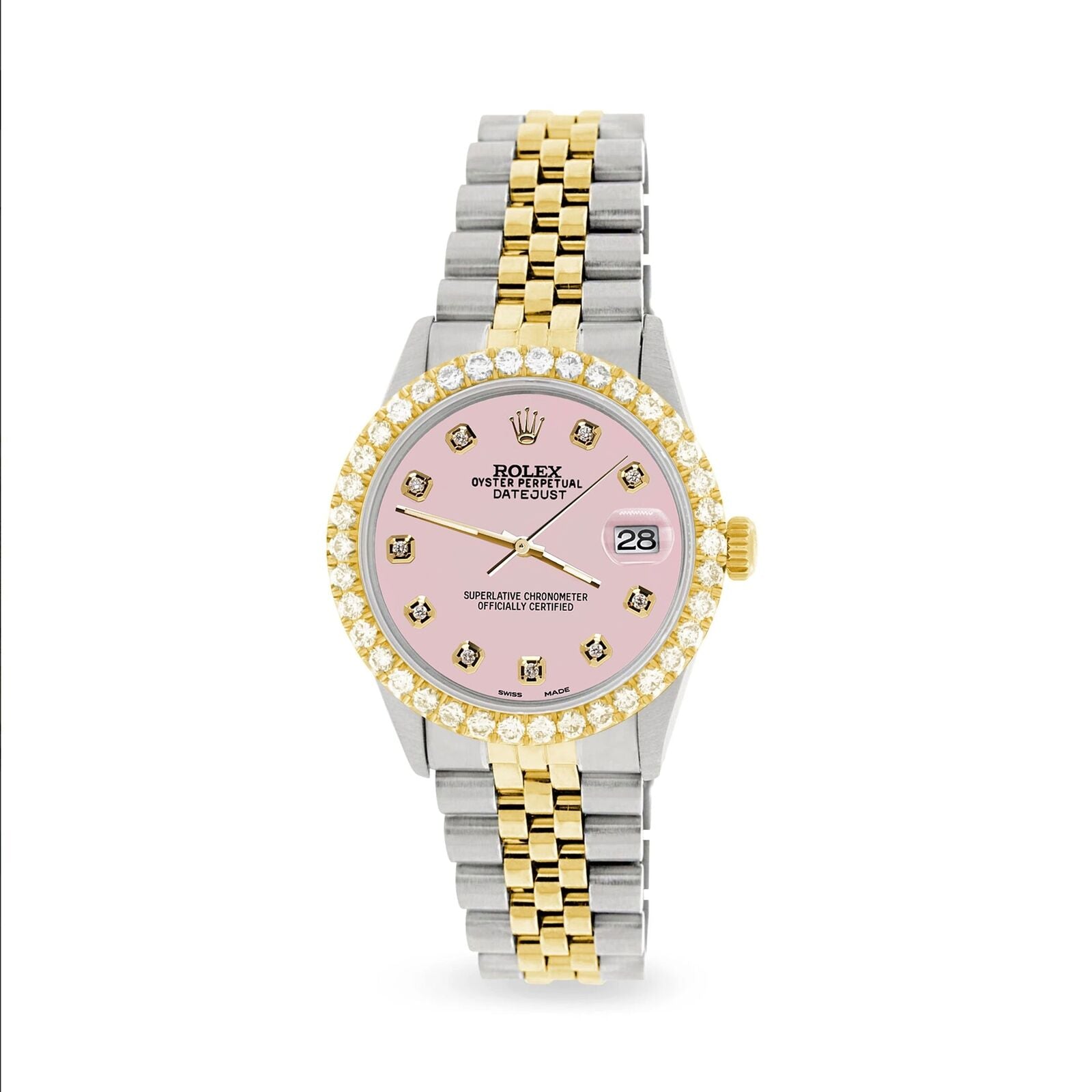 title:Rolex Datejust 2-Tone Watch 3.05ct Diamond Bezel/Orchid Pink Diamond Dial TFJ-142508552;color:not applicable