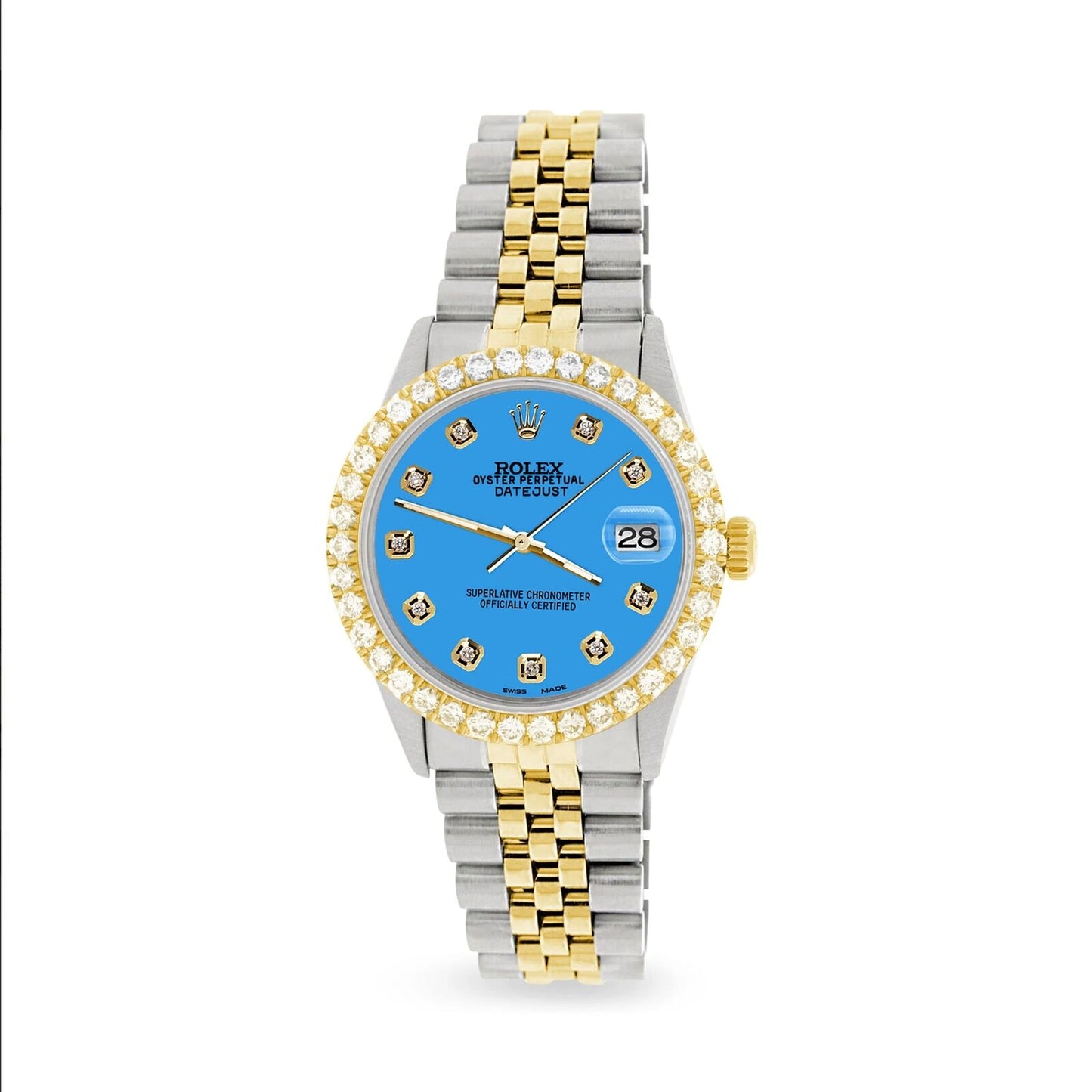 title:Rolex Datejust 36mm 2-Tone Watch Diamond Bezel/Blue Diamond Dial TFJ-142508526;color:not applicable