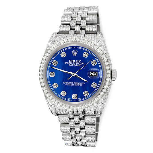 title:Rolex Datejust 36mm 10.2ct Diamond Royal Blue MOP Jubilee Watch  TFJ-142508385;color:not applicable