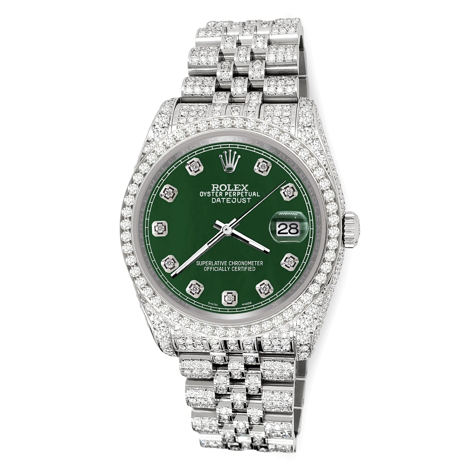 title:Rolex Datejust 36mm 10.2ct Diamond Forest Green Jubilee Watch  TFJ-142508380;color:not applicable